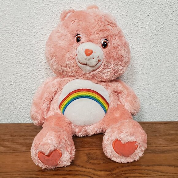 Plush 2005 Care Bears Pink Cheer Bear 12" Stuffed Animal - Picture 1 of 6